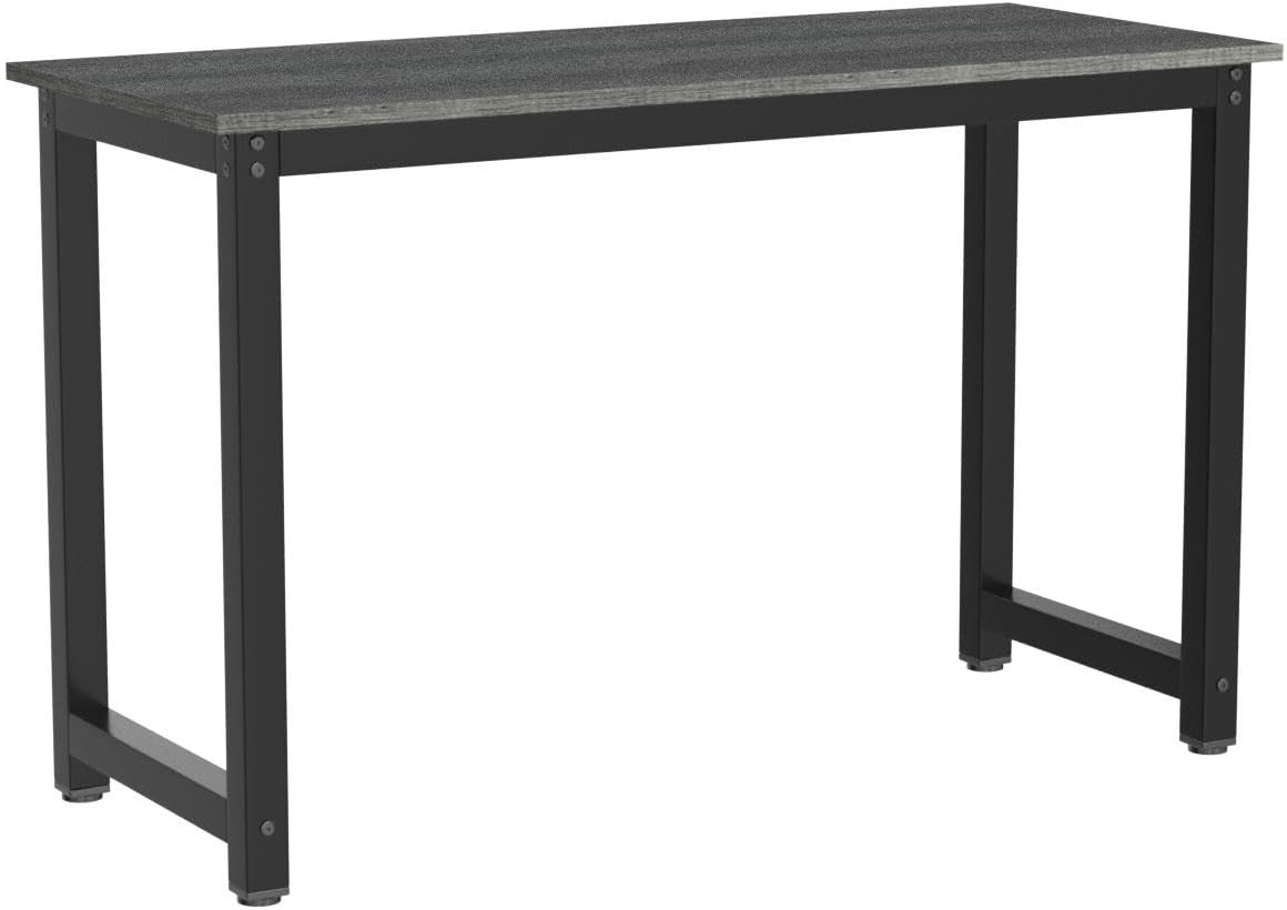 47 Inch Small Space Computer Desk, Home Office Desk, Heavy Duty Multipurpose Table, Study Desk Workstation, Gray - ABORDABLE CREAATION