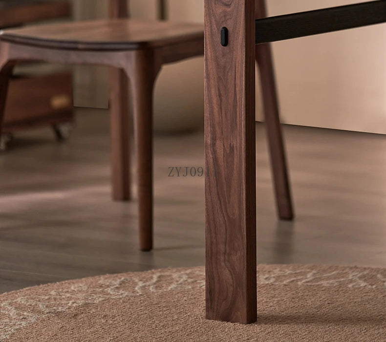 Black walnut desk household suspended workbench study double office - ABORDABLE CREAATION