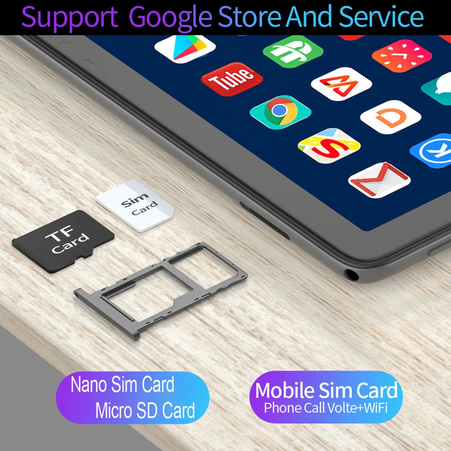 BDF P37 nouveau 10.1 pouces Android tablette Google Play Octa Core double caméras double SIM 3G appel téléphonique Wifi tablettes 4GB RAM 64GB ROM - ABORDABLE CREAATION