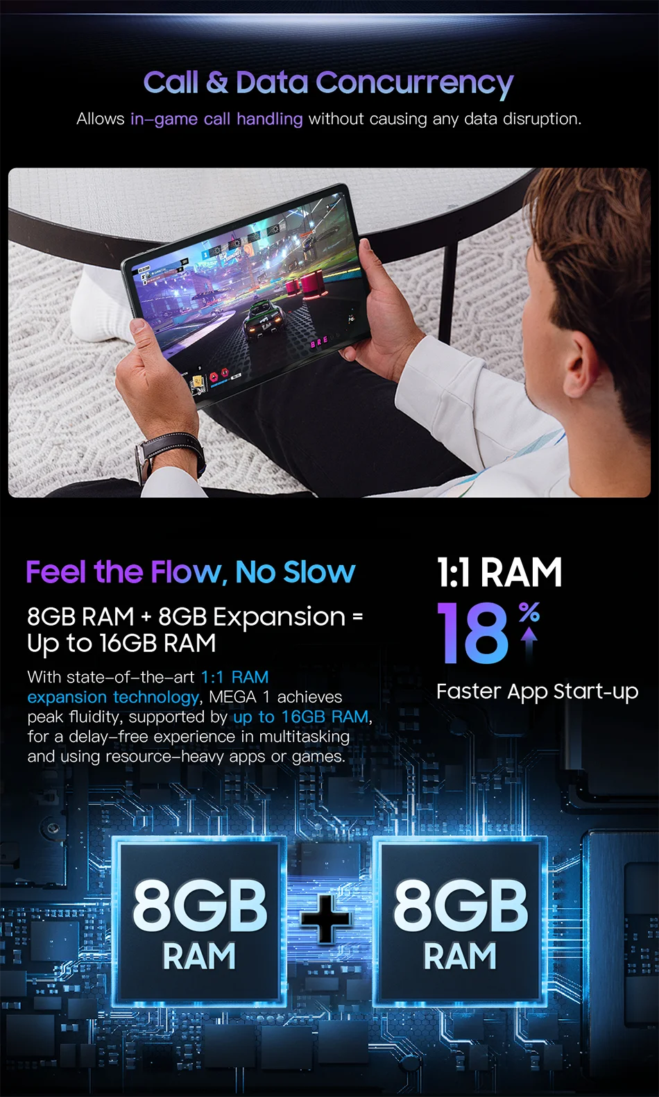 Blackview-Tablette MEGA 1, 11.5 ", 2.4K, 120Hz, Affichage 8 Go, 256 Go, Appareil photo 50MP + 13MP, 8800mAh, 33W, Pad de charge rapide P, Première mondiale - ABORDABLE CREAATION