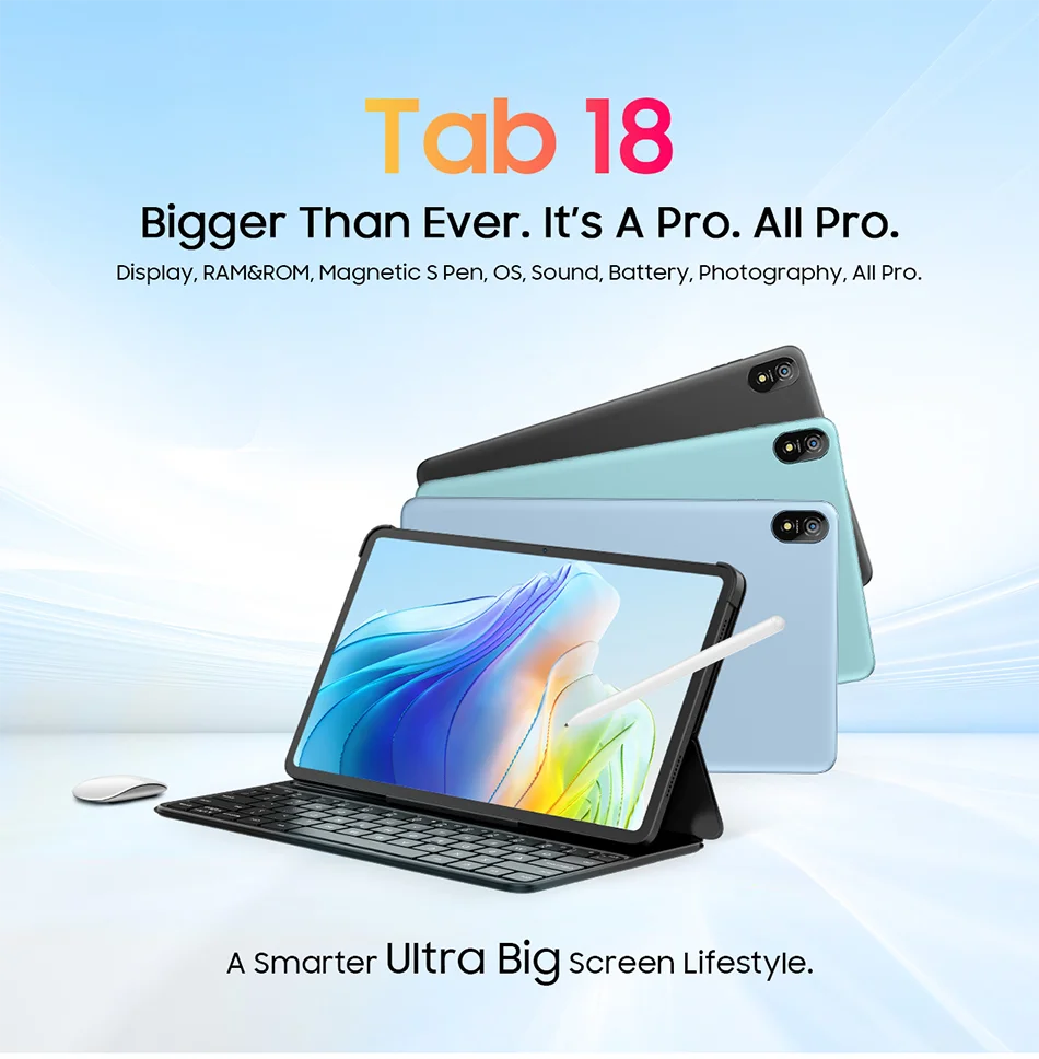 Blackview-Tablette Tab 18 12 pouces, 12 Go + 256 Go, 16MP, 2.4K, écran FHD +, batterie 8800mAh, Widevine L1, MTK Helio G99, 33W - ABORDABLE CREAATION
