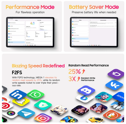 Blackview-Tablette MEGA 1, 11.5 ", 2.4K, 120Hz, Affichage 8 Go, 256 Go, Appareil photo 50MP + 13MP, 8800mAh, 33W, Pad de charge rapide P, Première mondiale - ABORDABLE CREAATION