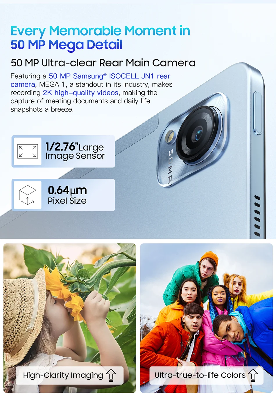 Blackview-Tablette MEGA 1, 11.5 ", 2.4K, 120Hz, Affichage 8 Go, 256 Go, Appareil photo 50MP + 13MP, 8800mAh, 33W, Pad de charge rapide P, Première mondiale - ABORDABLE CREAATION