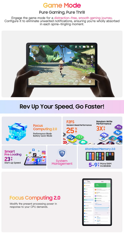 Blackview-Tablette MEGA 1, 11.5 ", 2.4K, 120Hz, Affichage 8 Go, 256 Go, Appareil photo 50MP + 13MP, 8800mAh, 33W, Pad de charge rapide P, Première mondiale - ABORDABLE CREAATION