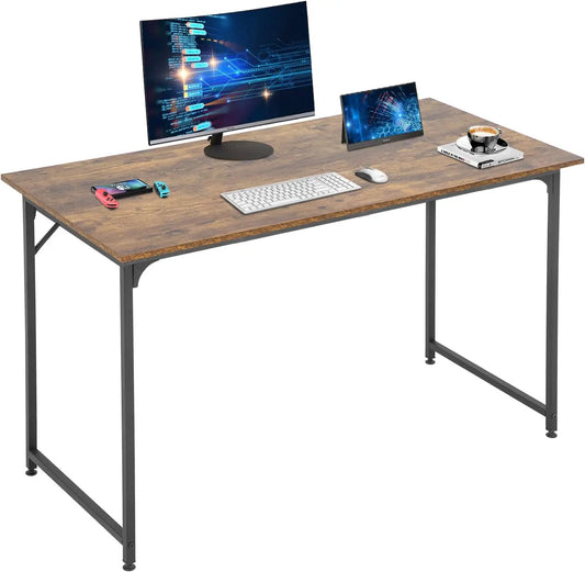 Computer Desk Home Office Desk 47.2”W X 23.6”D Gaming Desk Corner Writing Bla Large Student Art Modren Simple Style Pc Wood And - ABORDABLE CREAATION
